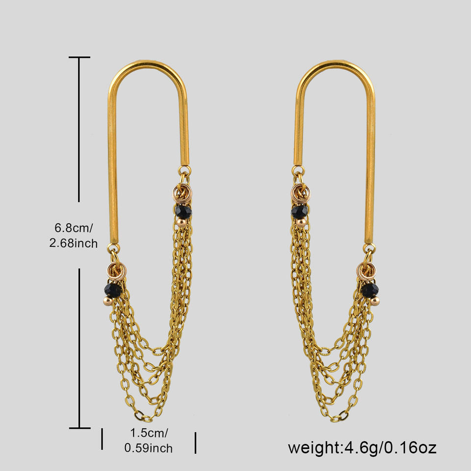 Gilded Geometry set worn